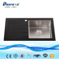 DS10050C Leeds schwarz Glas Küchenspüle China handgefertigt